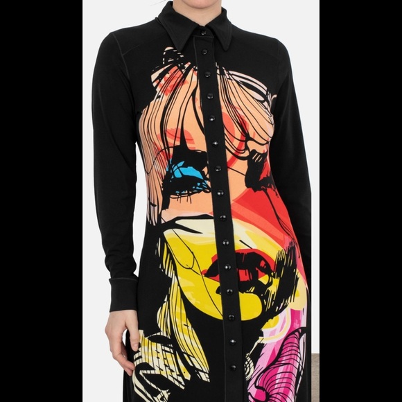 EVA VARRO LONG SLEEVES COLLAR &CUFFS SNAP SHIRT/ DRESS - INDIA - Picture 2 of 4